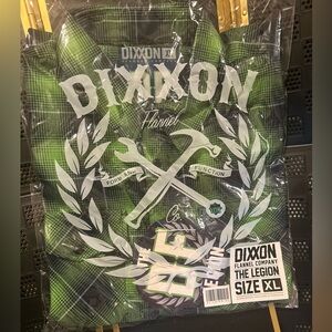 DIXXON Legion Green Plaid Flannel Shirt